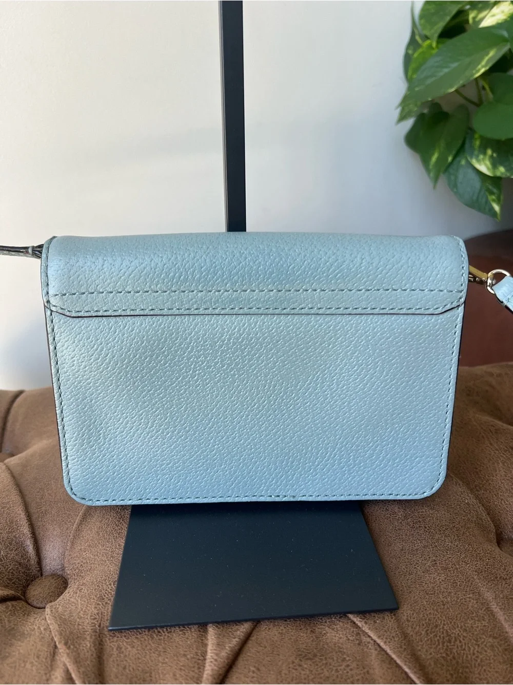 Kate Spade Dusty Blue Pebbled Leather Crossbody